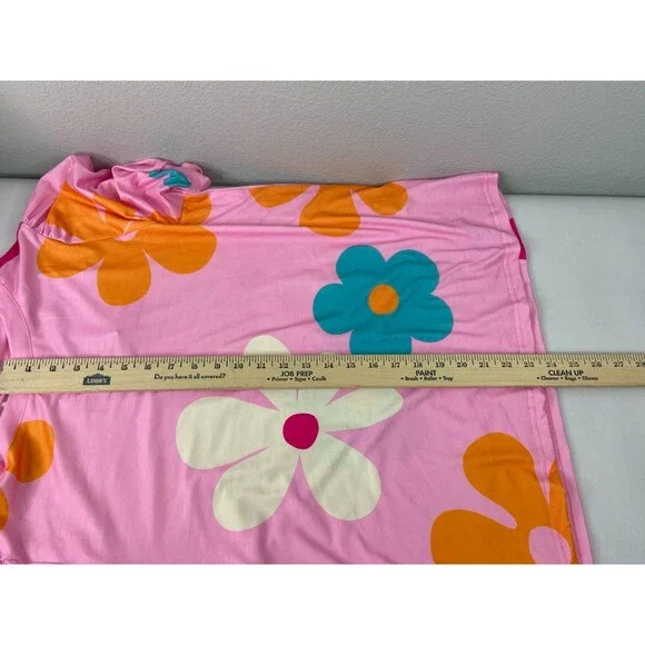 Flower Power Women Large Shirt Pink Multi Color Floral Pattern Casual NWT - Picture 8 of 8